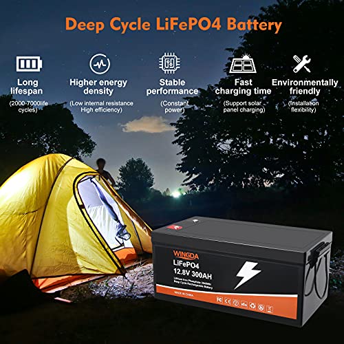 300Ah LiFePO4 Marine Battery with Built-in BMS