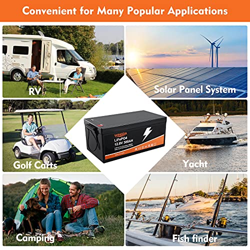 300Ah LiFePO4 Marine Battery with Built-in BMS