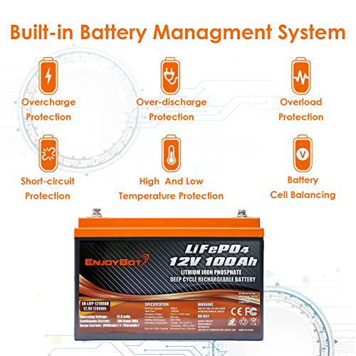LiFePO4 Marine Battery - 100AH, 12V