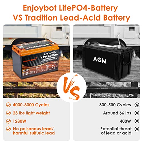 LiFePO4 Marine Battery - 100AH, 12V