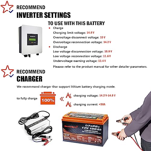 LiFePO4 Marine Battery - 100AH, 12V