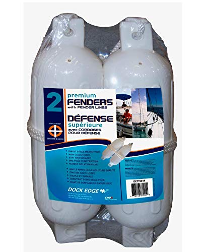 Marine Dolphin Fender Set - 5.5"x20", White