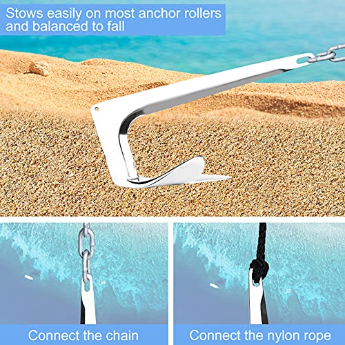 Stainless Steel Boat Anchor, 2.2lbs