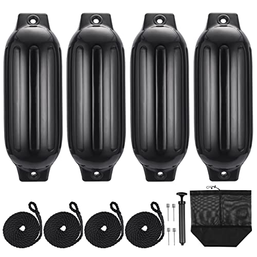 Inflatable Boat Fenders with Carry Bag - 4 Pack