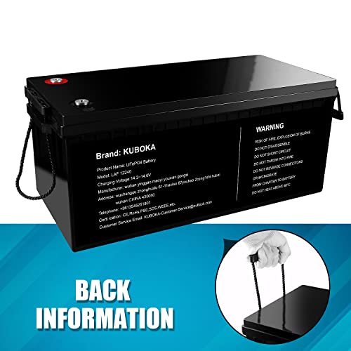 KUBOKA 2-Pack 12V 240AH Lithium Battery