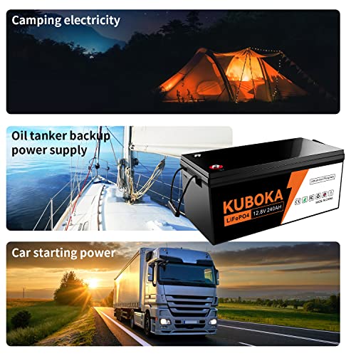 KUBOKA 2-Pack 12V 240AH Lithium Battery