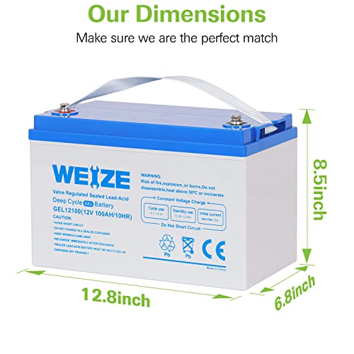 12V 100AH Deep Cycle Gel Battery for Marine Applications