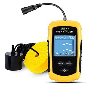 Portable Kayak Fish Finder with Transducer & LCD Display