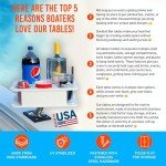Docktail Bar Boat Utility Table - Mounts in Rod Holders