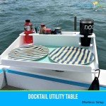 Docktail Bar Boat Utility Table - Mounts in Rod Holders