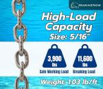 200 ft Galvanized Marine Anchor Chain (5/16")