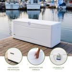 Lifetime 60348 Marine Dock, 130 Gallon Deck Box, Arctic White