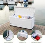 Lifetime 60348 Marine Dock, 130 Gallon Deck Box, Arctic White