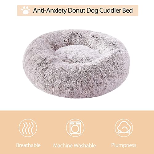 Cozy Calming Donut Bed for Cats & Small Dogs