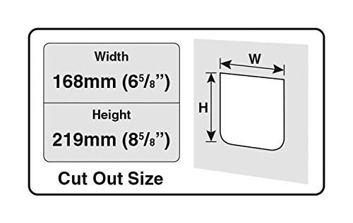 White Electromagnetic Cat Flap for Cats