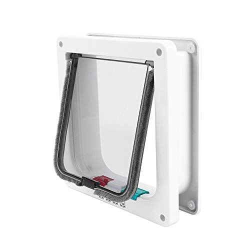 4-Way Lockable Magnetic Cat Door for Window and Porch