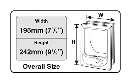White Electromagnetic Cat Flap for Cats