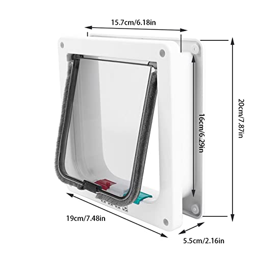 4-Way Lockable Magnetic Cat Door for Window and Porch
