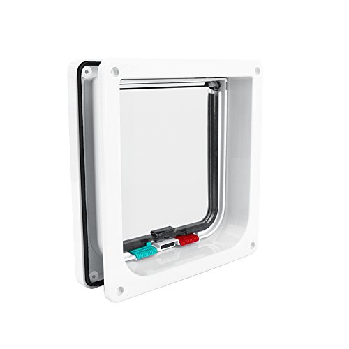 4-Way Lockable Magnetic Cat Door for Window and Porch