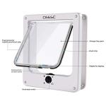 Magnetic Cat Door with 4-Way Locking