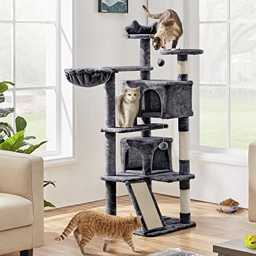 57 inches Multilevel Cat Condo with Scratching Posts