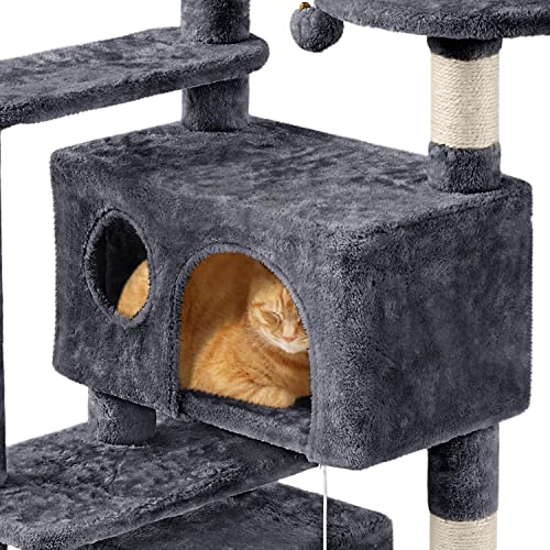57 inches Multilevel Cat Condo with Scratching Posts
