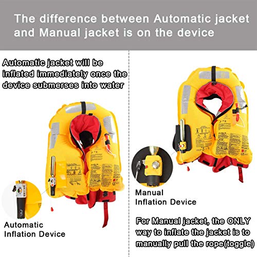Adults' Night Cat Inflatable Kayaking Life Jacket for People