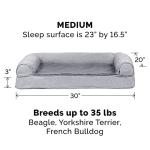 Orthopedic Sofa Bed for Small/Medium Cats - Gray