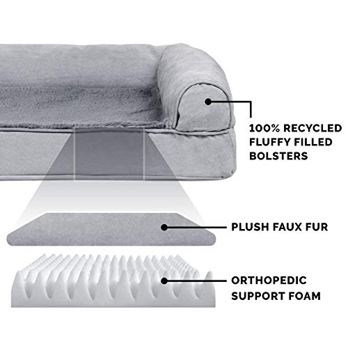 Orthopedic Sofa Bed for Small/Medium Cats - Gray