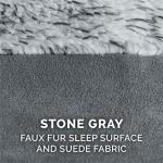 Medium Furhaven Orthopedic Dog Bed - Stone Gray L Shaped