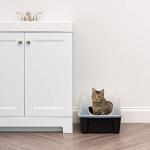 IRIS USA Open Top Cat Litter Tray with Scoop and Scatter Shield