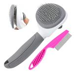 Self-Cleaning Cat Brush for Shedding (Grey)