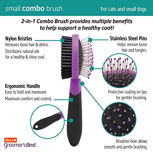 Small Combo Brush for Cats and Small Dogs