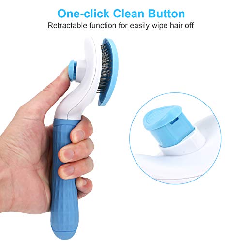 Depets Self Cleaning Slicker Brush, Pet Grooming