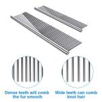 Cafhelp 2 Pack Cat Combs, Stainless Steel Teeth
