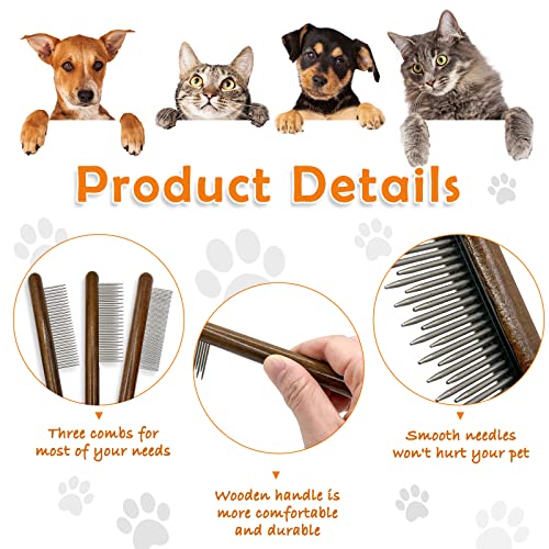 Solid Wood Cat Combs - 3 Pack