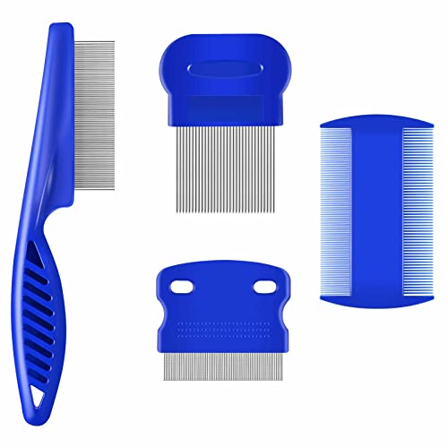 Stainless Steel Cat Grooming Combs (4-Pack)