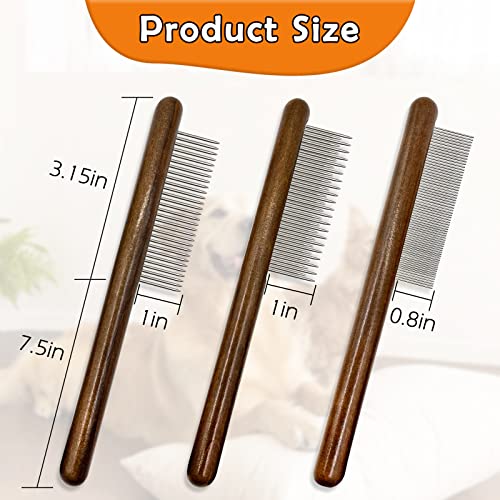 Solid Wood Cat Combs - 3 Pack