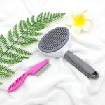 Self-Cleaning Cat Brush for Shedding (Grey)