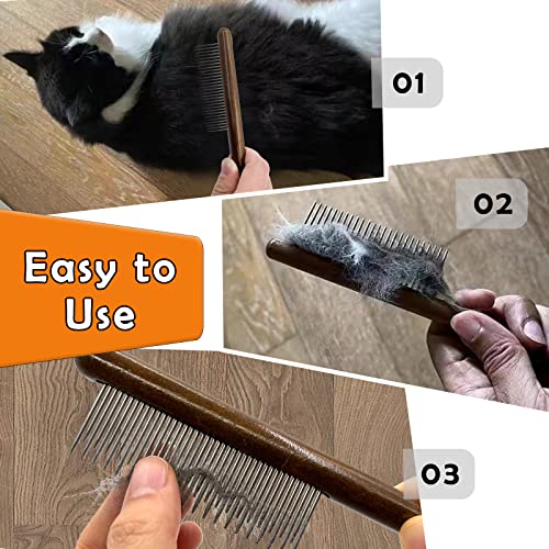 Solid Wood Cat Combs - 3 Pack