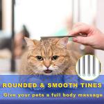 Cafhelp 2 Pack Cat Combs, Stainless Steel Teeth