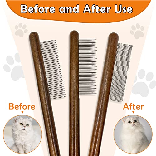 Solid Wood Cat Combs - 3 Pack
