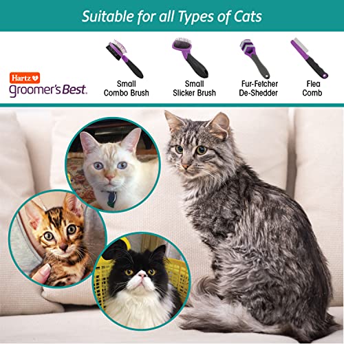 HARTZ Best Small Slicker Brush for Cats, Black/Violet