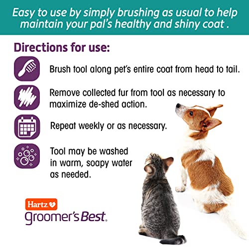 HARTZ Best Small Slicker Brush for Cats, Black/Violet