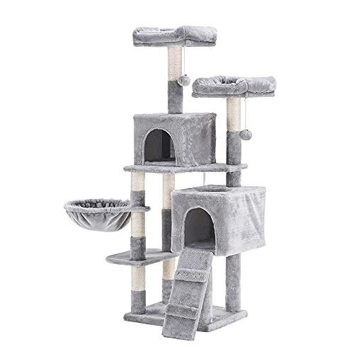 58'' Multi-Level Cat Tree Condo Furniture with Sisal-Covered Scratching Posts