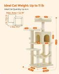 44.1-Inch Feandrea Cat Tree with Scratching Posts, Perches