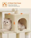 44.1-Inch Feandrea Cat Tree with Scratching Posts, Perches