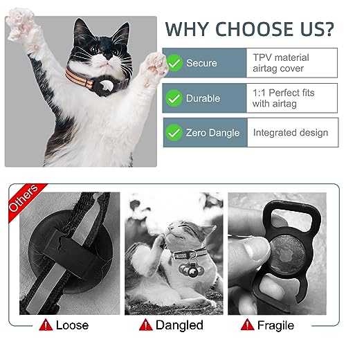 FEEYAR Reflective GPS Collar with Apple AirTag for Cats
