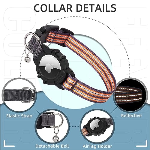FEEYAR Reflective GPS Collar with Apple AirTag for Cats