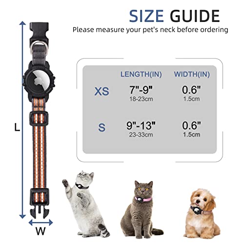 FEEYAR Reflective GPS Collar with Apple AirTag for Cats